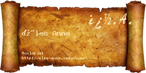 Éles Anna névjegykártya